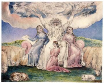 Job with his three daughters by William Blake