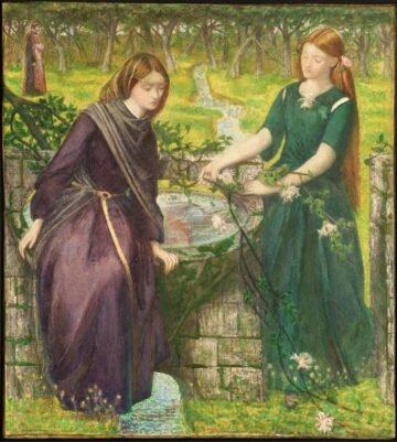 Dante's Vision of Rachel and Leah – Dante Gabriel Rossetti, 1855