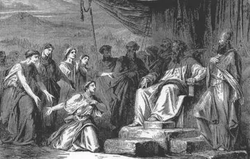 Дочери Салпаада (иллюстрация из Bible and Its Story Taught by One Thousand Picture Lessons, 1908)